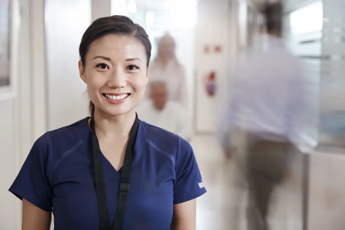 Healthcare professional in a clinical setting